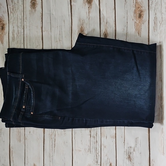 Maurices Everflex Flare Dark Wash Distressed Hem Jeans NWT - Picture 4 of 16